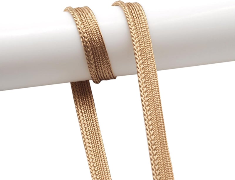 YRCLASYTRIM 0.35inch,(55Yards) Sewing Piping Trim,Shining Polyesterter Cord Trim,for Sewing Clothing,Hometextile, Decoration DIY Crafts Edge Piping Embellishments,30Colour (Light Brown) - Image 1